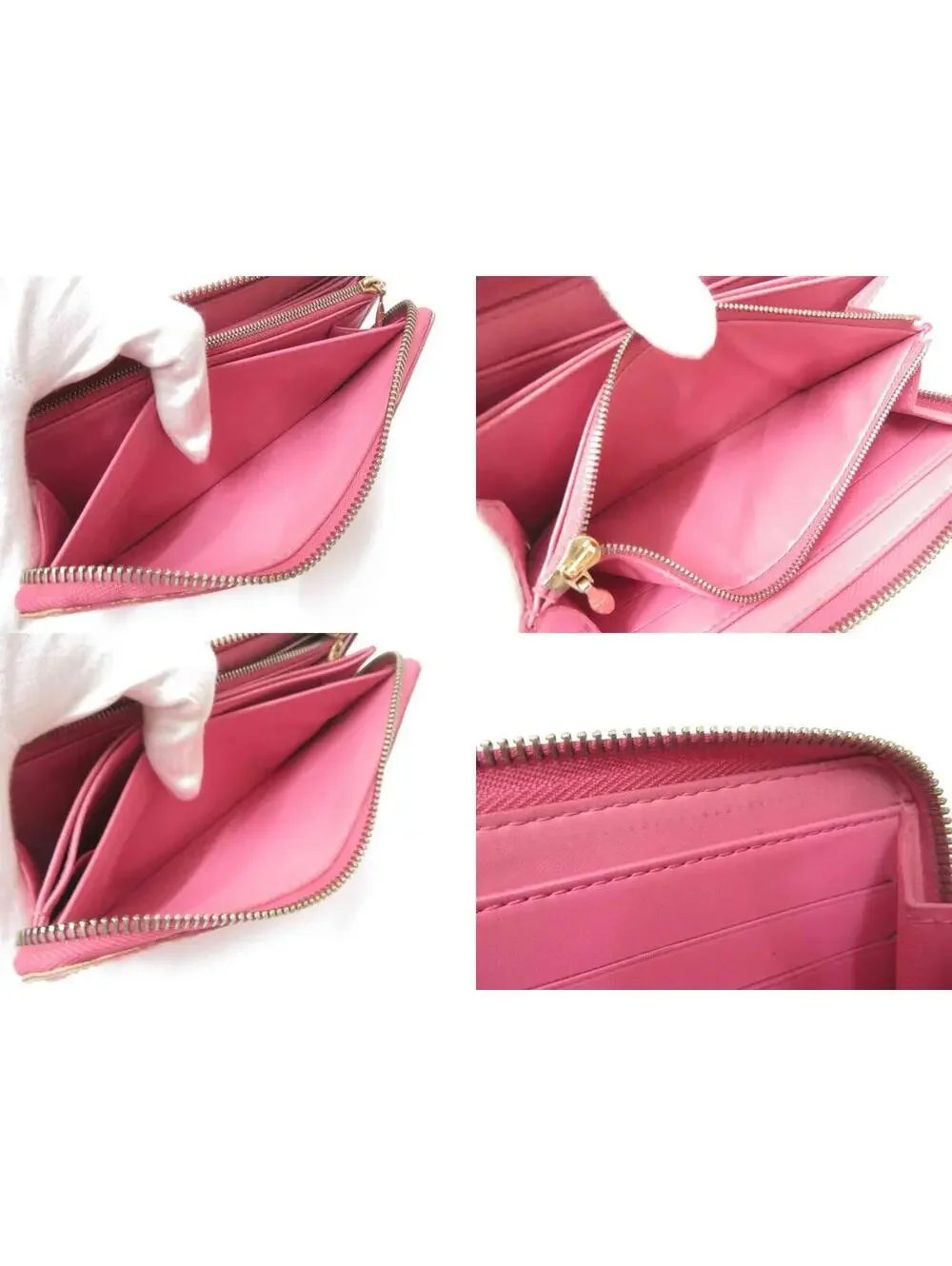 $970 Louis Vuitton Vernis Zippy Wallet Rose Litchi - Picture 6 of 15